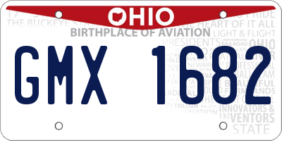 OH license plate GMX1682