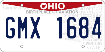 OH license plate GMX1684