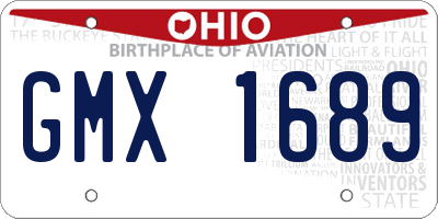 OH license plate GMX1689