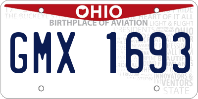 OH license plate GMX1693