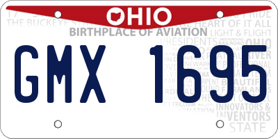 OH license plate GMX1695