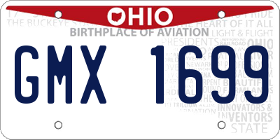 OH license plate GMX1699