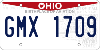 OH license plate GMX1709