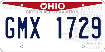 OH license plate GMX1729