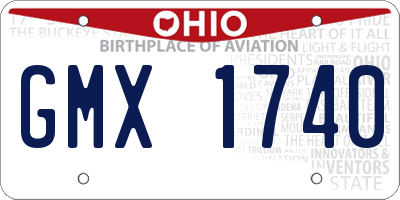 OH license plate GMX1740