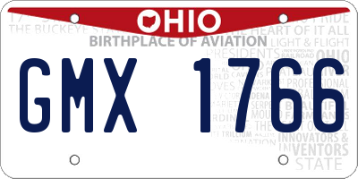 OH license plate GMX1766