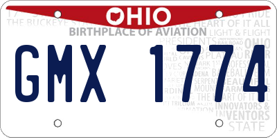 OH license plate GMX1774