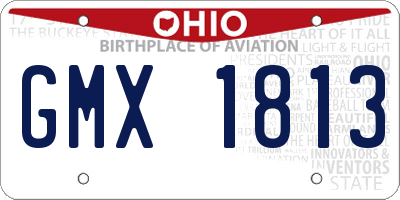 OH license plate GMX1813
