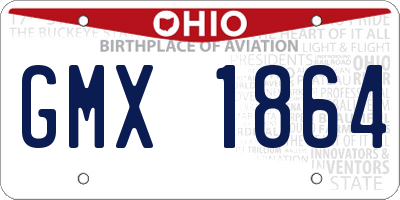 OH license plate GMX1864
