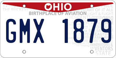OH license plate GMX1879