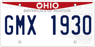 OH license plate GMX1930