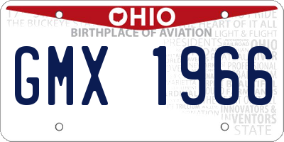 OH license plate GMX1966