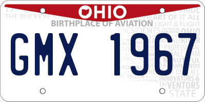 OH license plate GMX1967