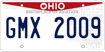 OH license plate GMX2009