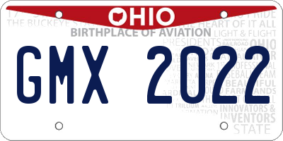 OH license plate GMX2022