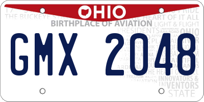 OH license plate GMX2048