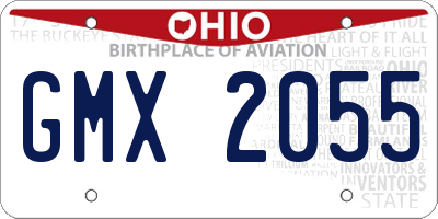 OH license plate GMX2055