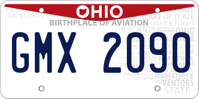 OH license plate GMX2090