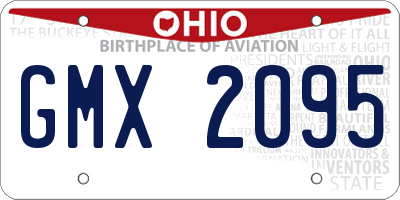 OH license plate GMX2095
