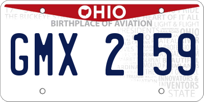 OH license plate GMX2159
