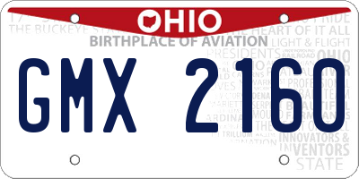 OH license plate GMX2160