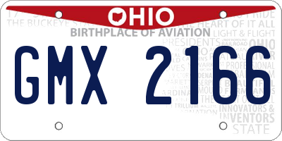 OH license plate GMX2166