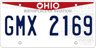 OH license plate GMX2169