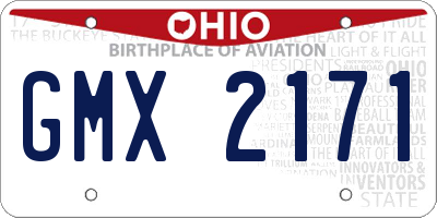 OH license plate GMX2171