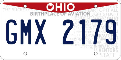 OH license plate GMX2179