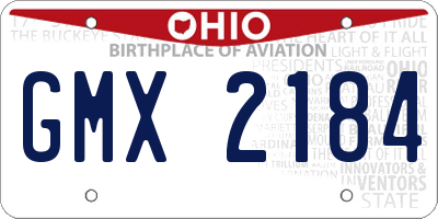 OH license plate GMX2184