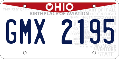 OH license plate GMX2195