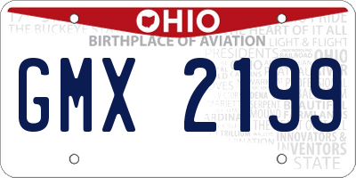 OH license plate GMX2199