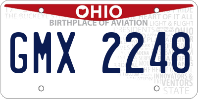 OH license plate GMX2248