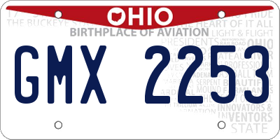 OH license plate GMX2253