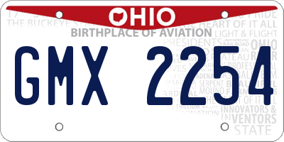OH license plate GMX2254
