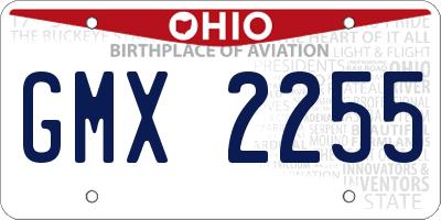 OH license plate GMX2255