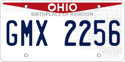 OH license plate GMX2256