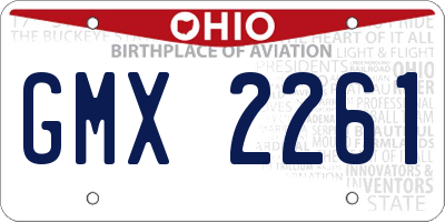 OH license plate GMX2261
