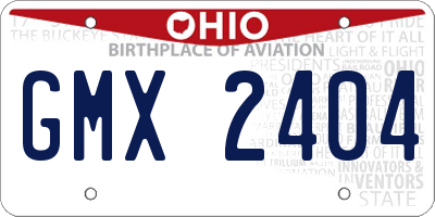OH license plate GMX2404