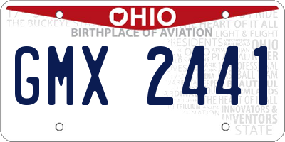 OH license plate GMX2441