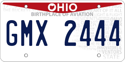 OH license plate GMX2444