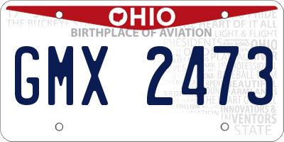 OH license plate GMX2473
