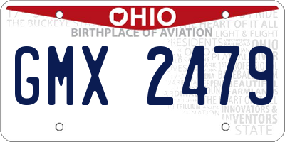 OH license plate GMX2479