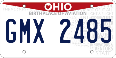 OH license plate GMX2485