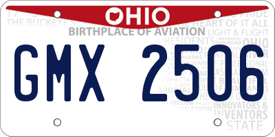 OH license plate GMX2506