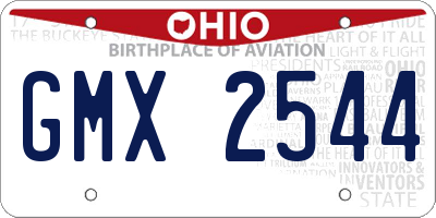 OH license plate GMX2544