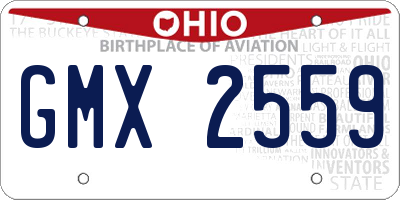OH license plate GMX2559
