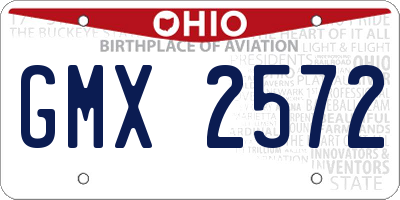 OH license plate GMX2572
