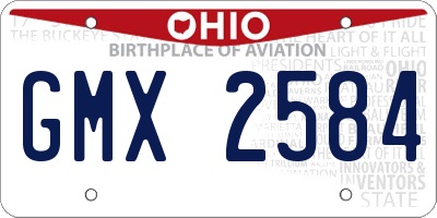 OH license plate GMX2584