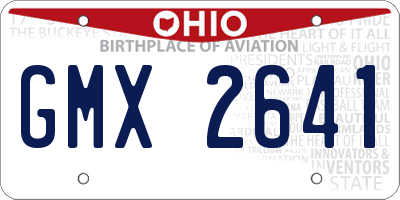OH license plate GMX2641